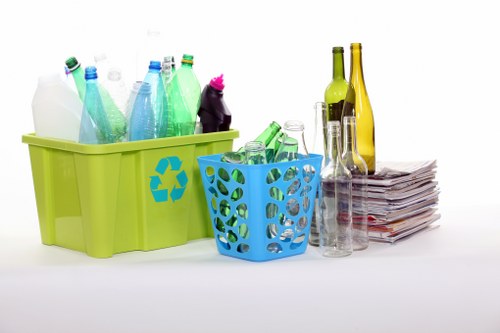 Professional waste removal team at work
