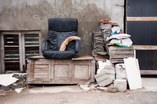 Material sorting at a local transfer station near Bow